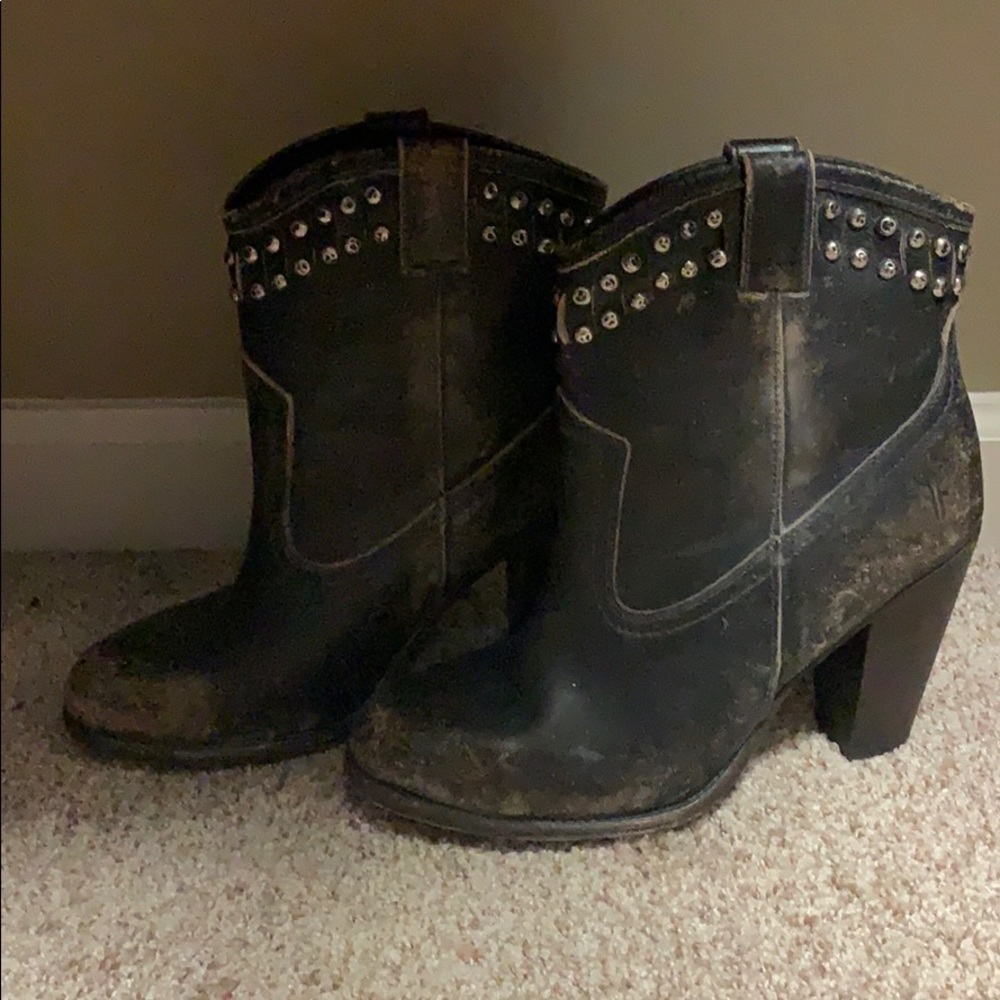 Frye studded boots